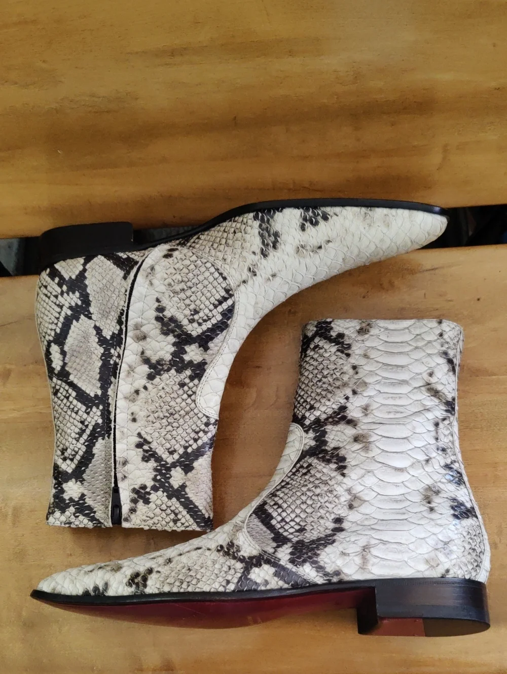 Jean Michael Cazabat Snake Embossed Boots(Sneak) Size 41.5